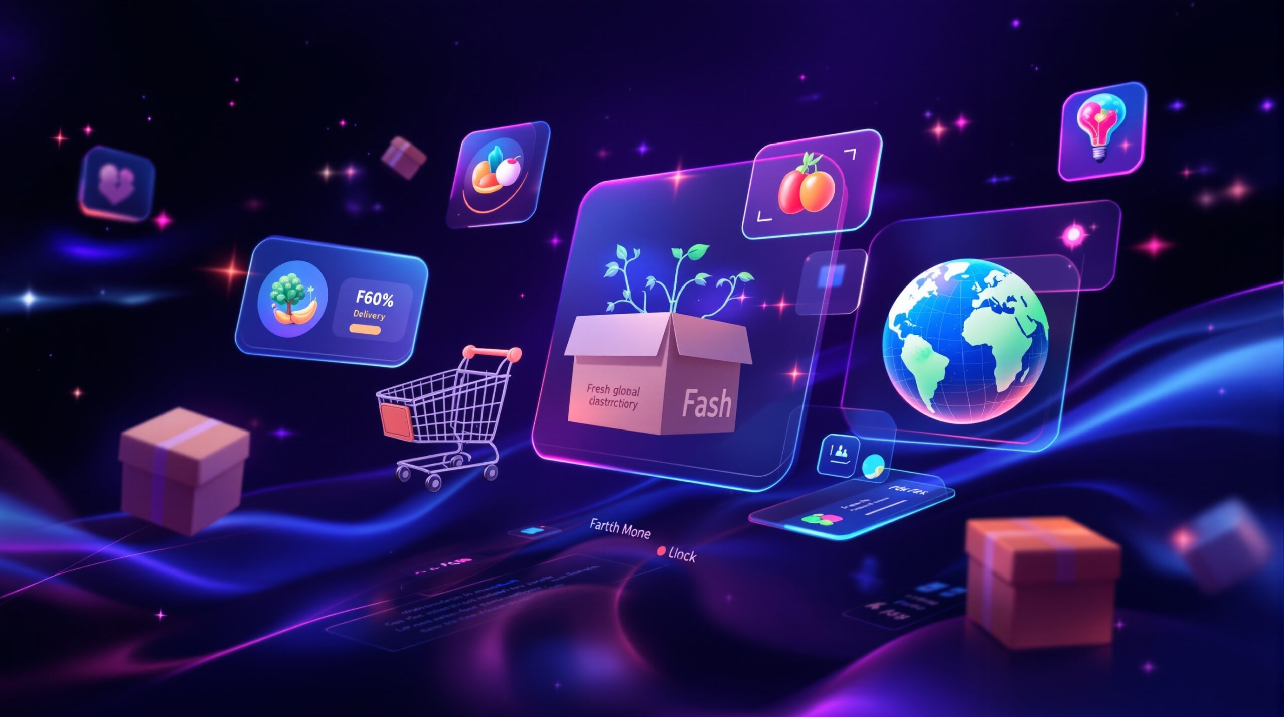 다양한 서비스 아이콘과 쇼핑 카트가 있는 11번가 온라인 쇼핑 플랫폼 이미지.